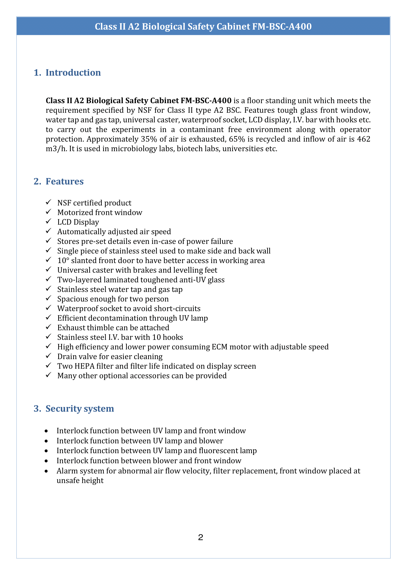 Class-II-A2-Biological-Safety-Cabinet-FM-BSC-A400